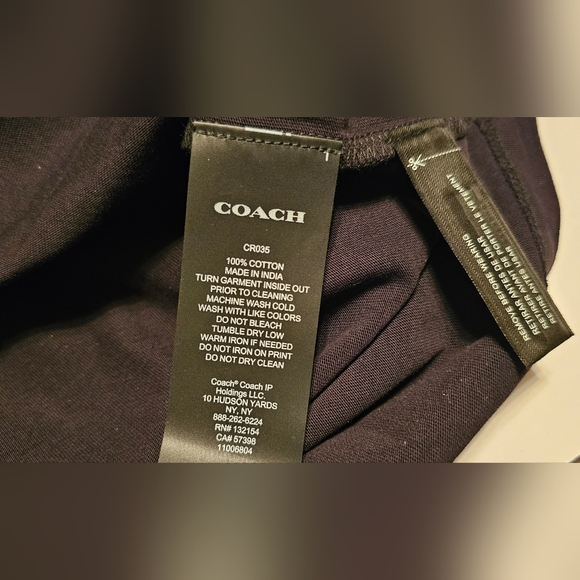 Coach Mens  Black Tee with Logo - Picture 6 of 6